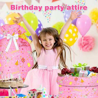 Extra Large Gift Bag Girl Birthday Jumbo Gift Bag, Bday Pink Giant Plastic Oversized Gift Bag Huge Gift Wrap Bag Birthday Bag Wrapping Bag for Large Gift(48inch 1Pack).