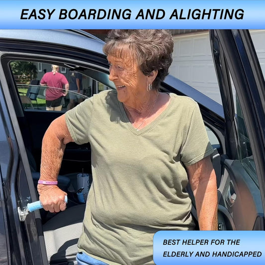 2 Pack Car Door Handle for Elderly Car Handle Assist Portable Vehicle Support Handle for Easy Sit to Stand Assistance Auto Cane for Seniors and Handicapped Supports Up to 450 Pounds.