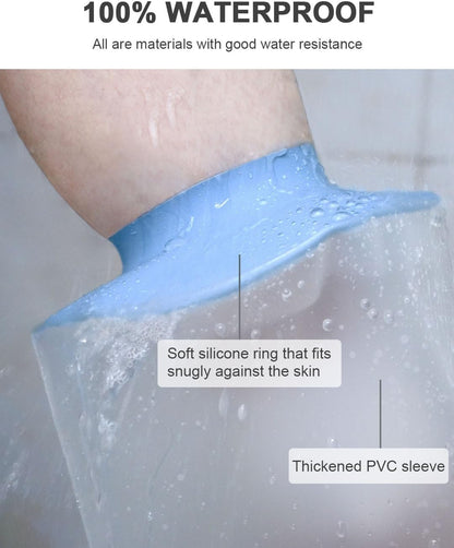 Foot Cast Shower Cover with Non-Slip Bottom, Cast Cover for Foot, Waterproof Cover for Shower After Surgery, Soft Comfortable Ankle Cast Cover for Showering, Reusable Cast Protector