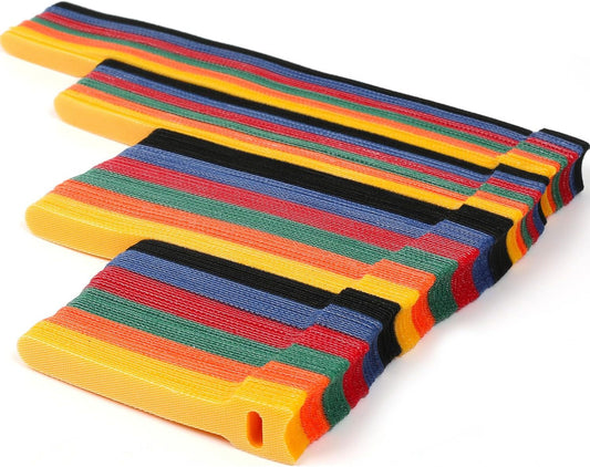 Cable Ties 180PCS, 4+6+8+10 inch Reusable Multi-Colour Cable Ties Wire Ties Cord Organizer Cable Organizer Adjustable Cable Management for Cable Management (4+6+8+10 Inch(Colorful)).
