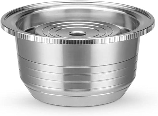 Reusable Coffee Capsule, Stainless Steel Refillable Coffee Pod Brewing Espresso 230ML/8OZï¼V-ertuoline Metal Pod Coffee Pod Compatible for Ne-spreso Ver-tuoline GCA1 De-longhi ENV135S.