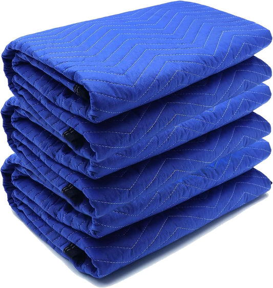 3 Pack Moving Blankets 40x72in Heavy Duty Padded Packing Blankets for Moving Shipping Protecting Furniture Professional Quilted Furniture Blankets for Moving Supplies.