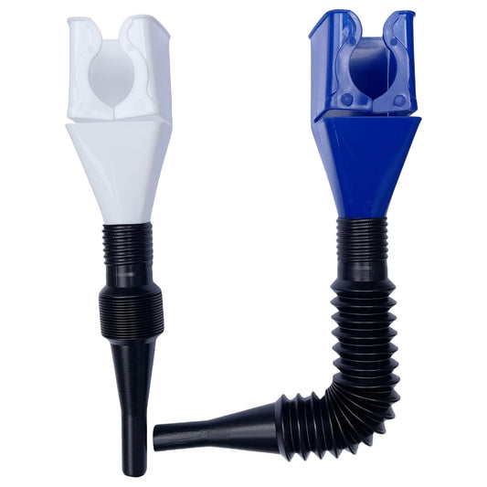 Funnels for Automotive Use,2pcs Retractable Auto Fuel Funnel for Oil Change,Filling Water,Gasoline,Coolant in Cars.