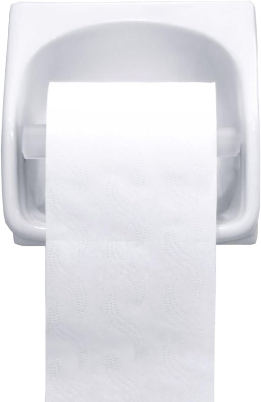 2 Pcs Universal Toilet Paper Holder Replacement Rod Spring Loaded Plastic Retractable Paper Replacement Rod Toilet Tissue Roll Holder Insert for Bathroom Home Fixture Accessories(White)