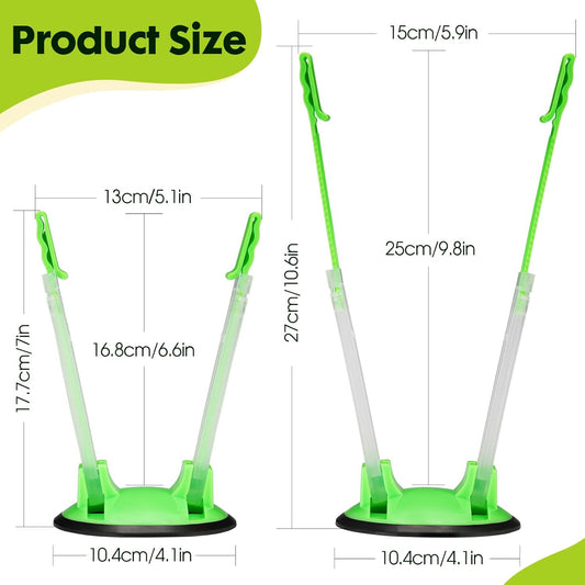 Baggy Rack Holder for Food Meal Prep,Plastic Freezer Bag Holder Stand for Filling, Adjustable Food Storage Bag Holders,Gallon Bag Holder (Pack of 4)