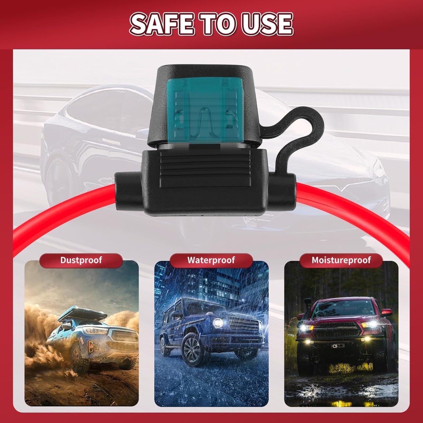 Inline Fuse Holder 12V 2 Pack, Extended Version 12 AWG Waterproof Blade Fuse Holder 13.8 Inch, in Line Fuse Holders 12V with 2 Pcs Standard Car Fuses 30A for Automotive, Marine by