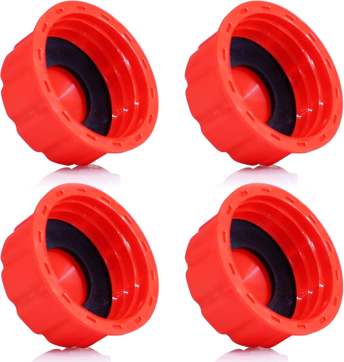5 Gallon Gas Can Cap Replacement, Coarse Thread Gas Cap for Gasoline, Portable Gas Tank Lid for 5+ Gallon Plastic and Metal Gas Cans, Includes Spout Replacement Old Style(Pack of 4).