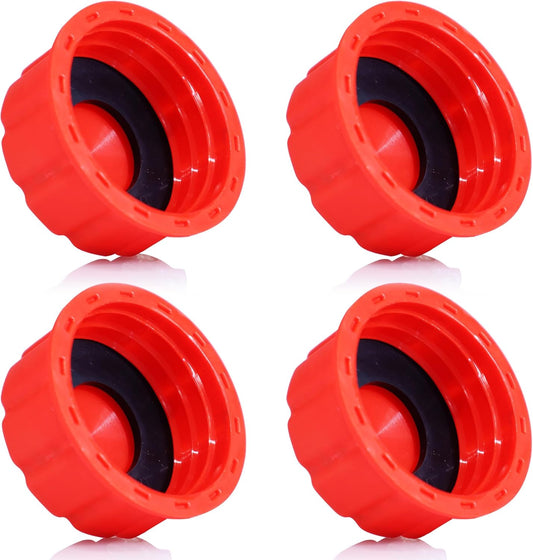 5 Gallon Gas Can Cap Replacement, Coarse Thread Gas Cap for Gasoline, Portable Gas Tank Lid for 5+ Gallon Plastic and Metal Gas Cans, Includes Spout Replacement Old Style(Pack of 4).