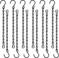 12 Pack 9.5 Inch Hanging Chain for Bird Feeders, Planters, Lanterns, Wind Chimes, Billboards, Chalkboards and Ornaments (Black)
