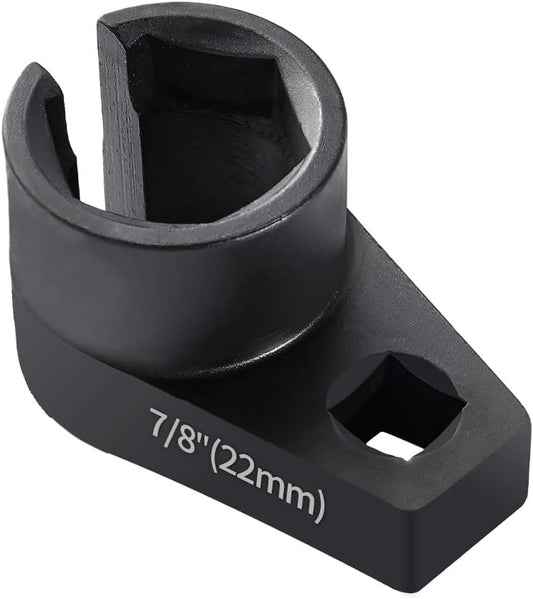Offset O2 Sensor Socket, 7/8-Inch (22mm) with 3/8-Inch Drive, Universal Fit for Vehicle Oxygen Sensor Removal