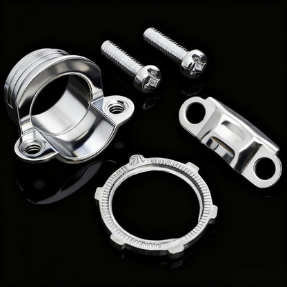 50 Pack 1/2 Inch Clamp Type Cable Connectors, Zinc Alloy and Steel Electrical Conduit Fittings for NM Cable, Rust Resistant Non-Metallic Wire Clamps to Protect Cables, Silver