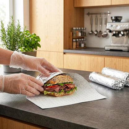 200 Pack Insulated Foil Sandwich Wrap Sheets, 12"x12" Pre-Cut Burger Wrapping Paper, Heat and Cold Insulation Aluminum Wrappers for Hot Dogs, Burritos, BBQ, Lock in Freshness