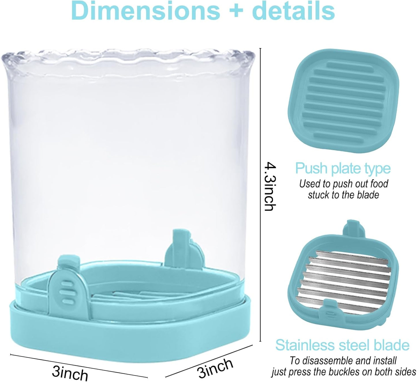 Strawberry Slicer：Fruit Slicer Cup Veggie Salad Speed Cutter for Strawberries Egg Banana Mushroom Cucumber Kiwi the Kitchen Portable Slicing Tool (Blue) Blue