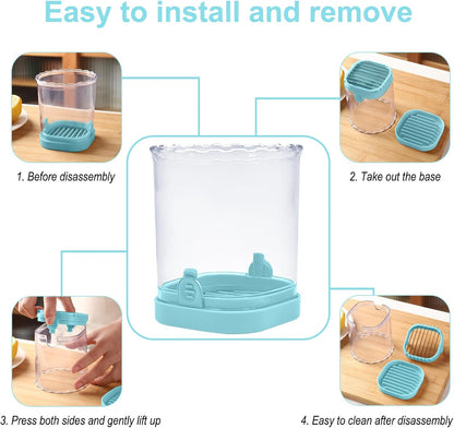 Strawberry Slicer：Fruit Slicer Cup Veggie Salad Speed Cutter for Strawberries Egg Banana Mushroom Cucumber Kiwi the Kitchen Portable Slicing Tool (Blue) Blue