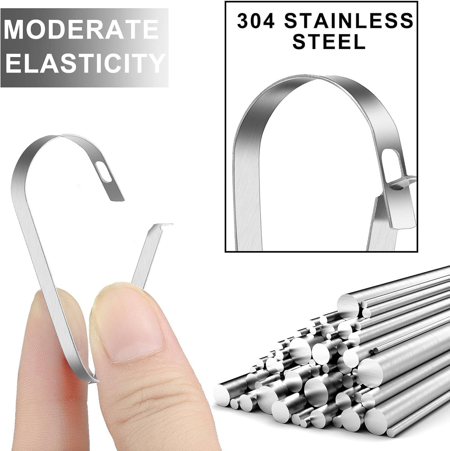30 Pcs Real Estate Sign Rider Clips Hanging Stainless Steel for Posts Open House Plaque
