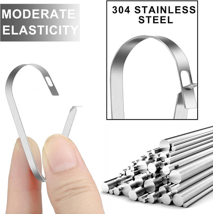 30 Pcs Real Estate Sign Rider Clips Hanging Stainless Steel for Posts Open House Plaque