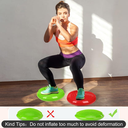 6 Pcs Wiggle Seat Inflated Wobble Cushion for Sensory Kid 13 Inch Balance Disc Kids Flexible Seating Exercise Pad Chair Classroom Office School Curated Color