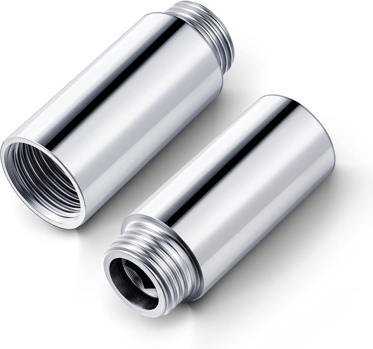 2 Pcs Shower Head Extension Arm Stainless Steel Pipe 1/2pt Male to Female Thread Cast Fitting Coupler Adapter(2 Inch) Inch