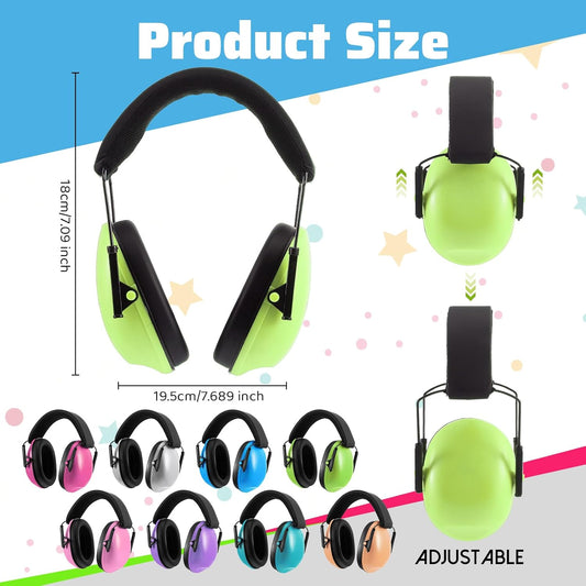 8 Pcs Kids Ear Protection Noise Cancelling Headphones Reduction Muffs 27dB Hearing (8 Colors) Colors