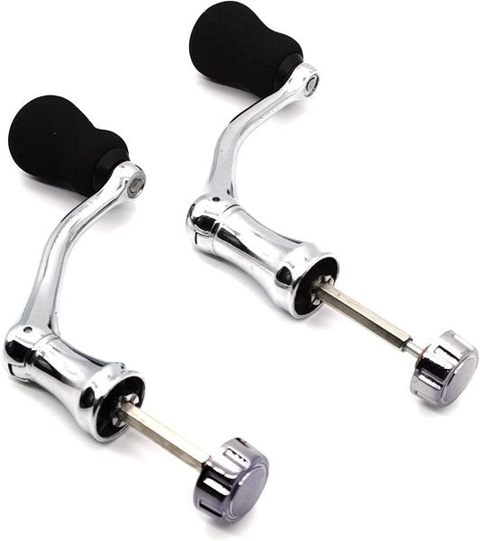 Mixed Pack Fishing Spinning Reel Handle, All-Metal, with The Grip EVA for Reels Replacement Parts,2 Pack, Large,X-Large