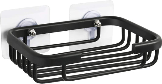 Soap Dish,Premium Dish for Shower, Space Aluminum Wall Mounted Bar Holder Bathroom Shower Kitchen Wall, Drilling Installation or Directly Paste Black 5׳.5ױinch