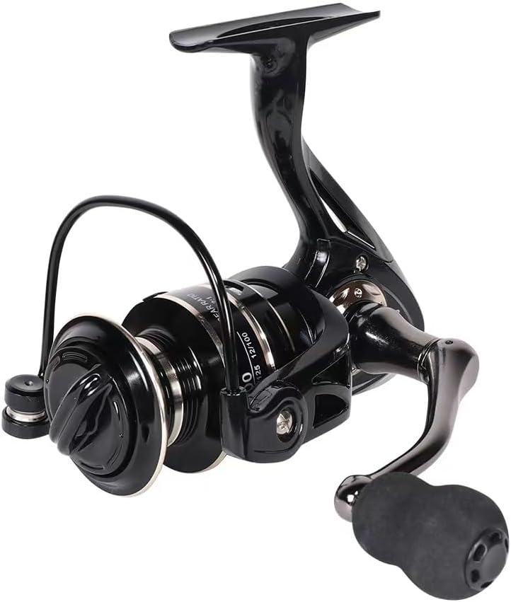 Spinning Reel, Fishing Reel,NX2000-NX7000 Series, Right/Left Handle, EVA Grip, Corrosion-Resistant, Aluminum Spool, Black