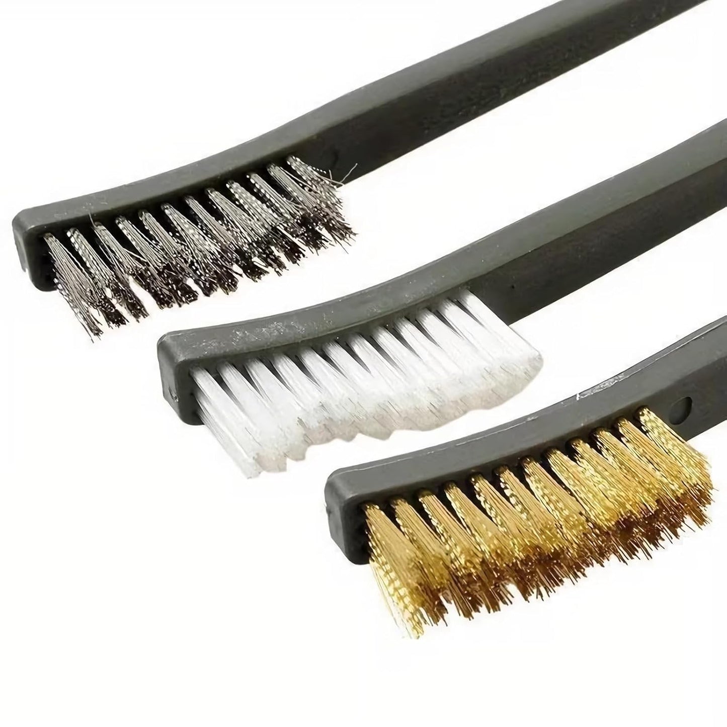 6Pc Mini Wire Brush Set, Steel Brass Nylon Cleaning Polishing Metal Rust Tools, Suitable for Paint Dirt