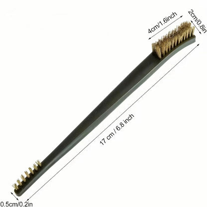 6Pc Mini Wire Brush Set, Steel Brass Nylon Cleaning Polishing Metal Rust Tools, Suitable for Paint Dirt