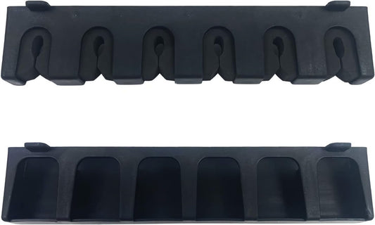 Vertica Fishing Rod Holders, Wall-Mounted – Racks, Pole Holders,Fishing Rack,Store 6 Rods or Combos in 12.6 Inches, for Garage & Boat, 1 Pair Black (Vertica)