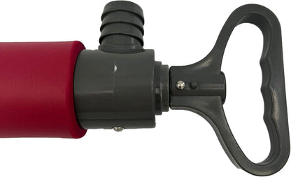 hand Red Bilge Pump for Kayak Canoe and Boat,15.7Inch Manual Portable Hand Water Pumps Sump with Hose