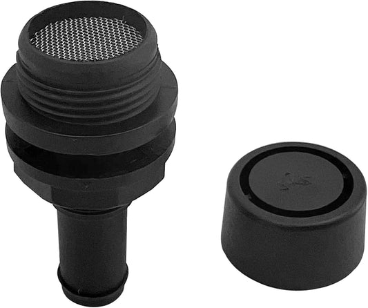 2PCS 5/8" Polypropylene Fuel Vent, Plastic Marine Thru Hull Exhaust Applicable to Connecting Φ 16Mm Hose Ventilation Device,Black