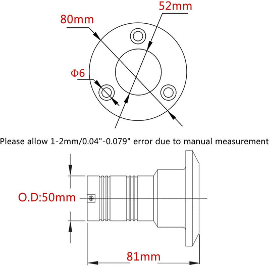 2"(50mm) Boat Gas/Fuel/Water/Waste/Diesel Deck Fill/Filler with Keyless Cap 2" Marine Mirror- Polished 316 Stainless Steel Hardware for Yacht Caravan Fuel