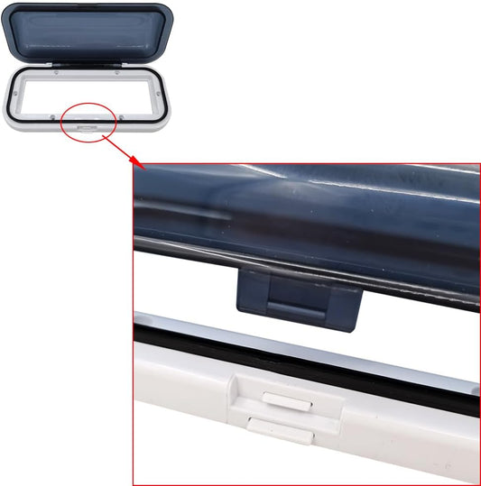 Water Resistant Marine Stereo Cover - Smoke Colored Heavy Duty Boat Radio Protector Shield with Flip-up Door & Spring Loaded Release Mounting Gasket Included,White