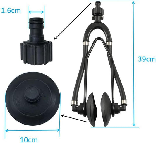 Universal Round Dual Water Feed Outboard Motor Flusher Boat Ear Muff Engine for Marine
