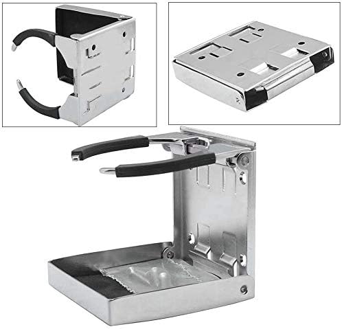 316 Stainless Steel Adjustable Fold Down Cup Drink Holder Marine Boat Caravan Car for Mug up to Dia 3.15"