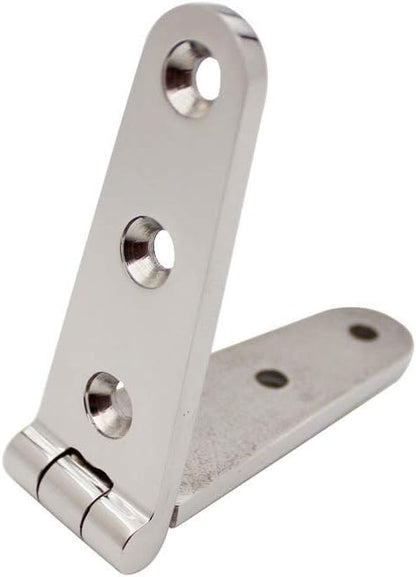 6" Long Tongue Hinge Marine Grade Stainless Steel Heavy Mirror Polished Door Cabinet Cupboard Thickened for Boat Yacht Hardware