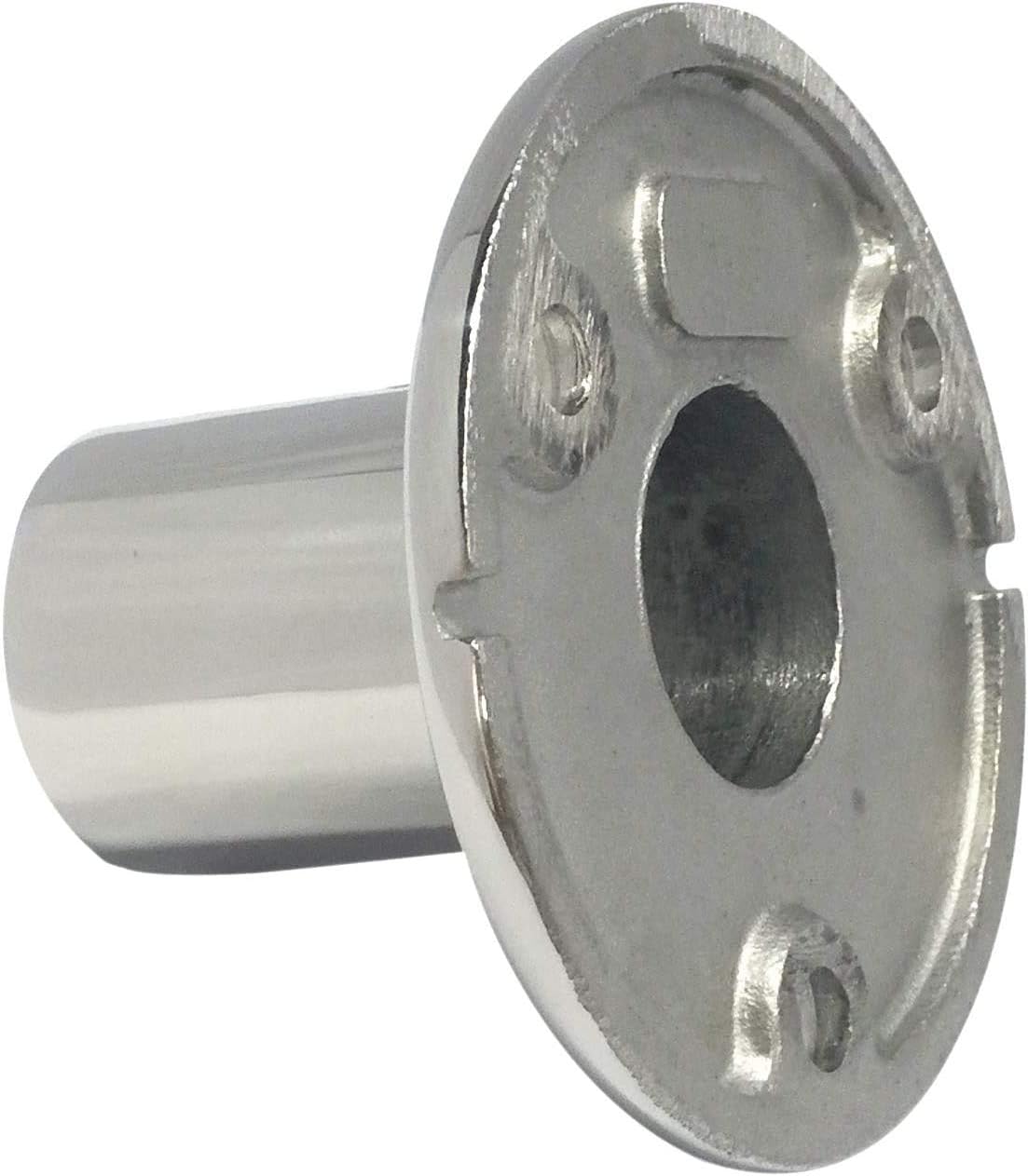 Stainless Steel Boat Round Base Handrail Fittings 90 Degree 1"
