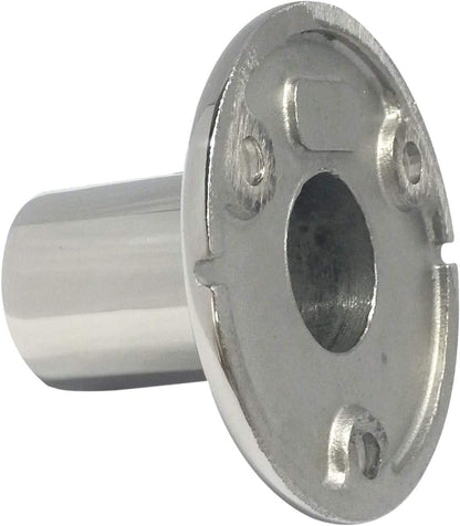 Stainless Steel Boat Round Base Handrail Fittings 90 Degree 1"
