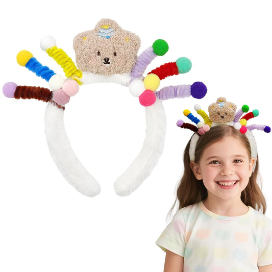 Cute Headband for Toddler Girls, Crazy Hair Day Accessories Kids, Stocking Stuffer Little Girl, Girls Washing Face and Skincare, 1 PCS