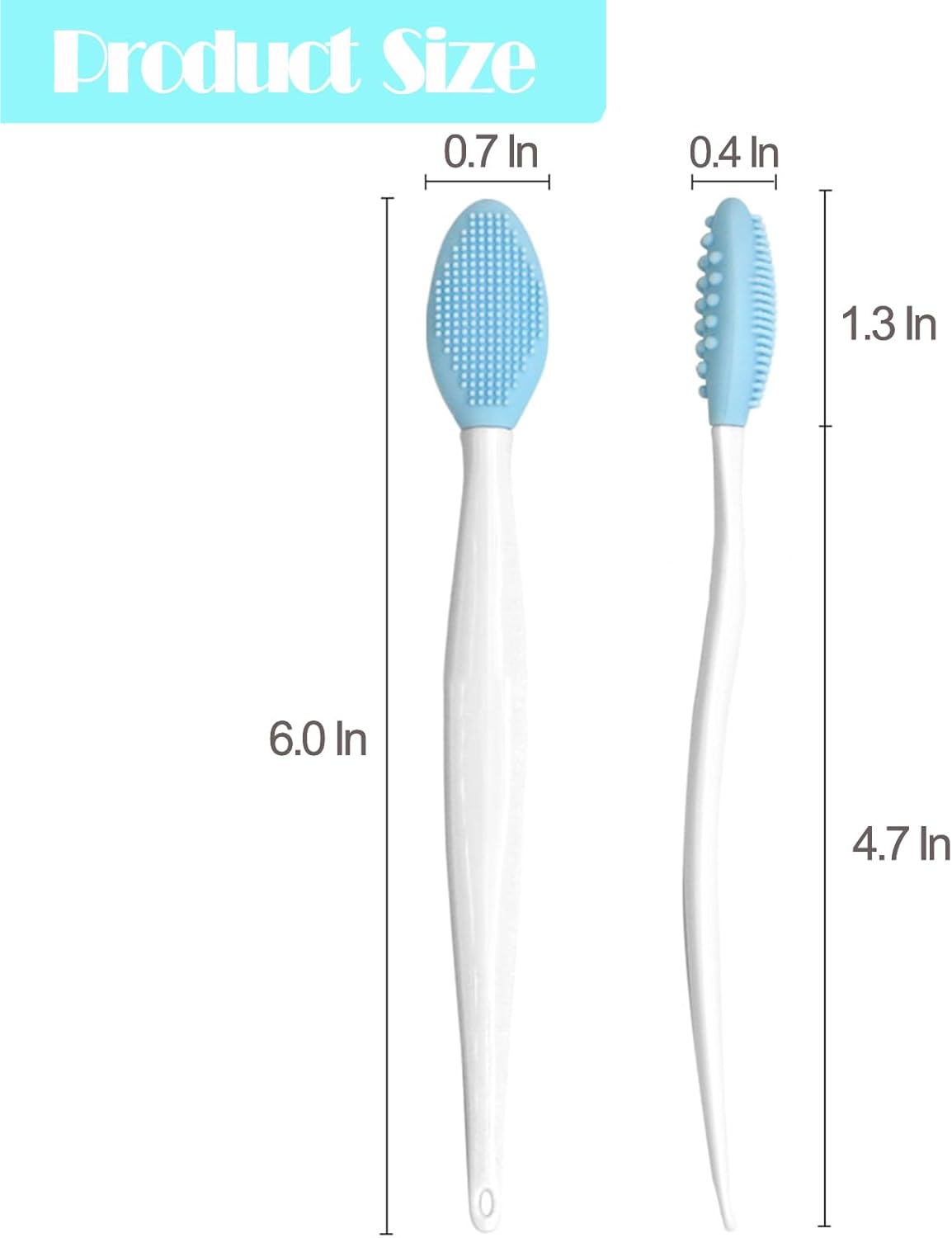 6PCS Lip Scrub Brush Tool,Double-Sided Silicone Exfoliating Lips Brushes,Gentle Exfoliator Scrubber for Smooth,Soft,Bright,Fuller Healthy