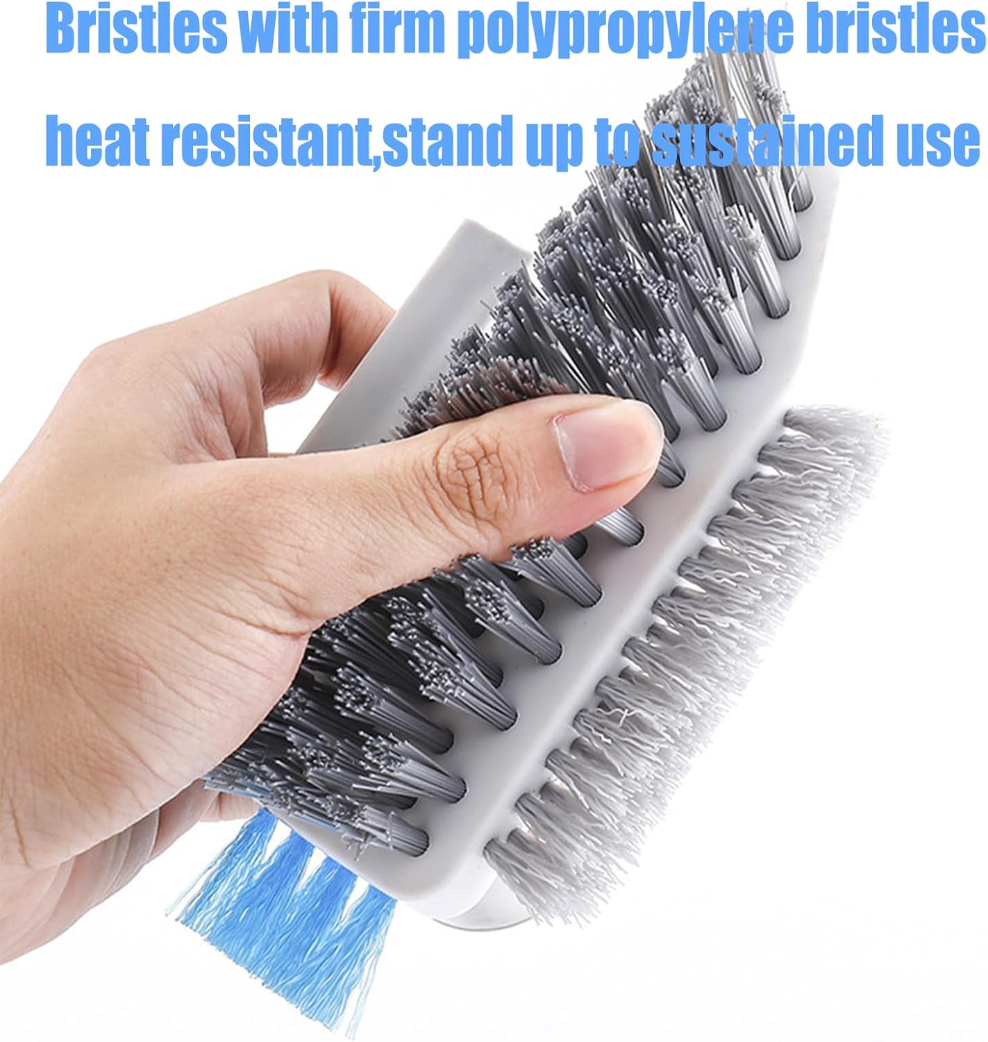 4-in-1 Grout Brush with Squeegee,Durable Bristles,Heavy-Duty Scrub Brushes for Cleaning Stiff Bristles Bathroom & Kitchen,Tile Floors Wall/Corner/Window (Green) Green