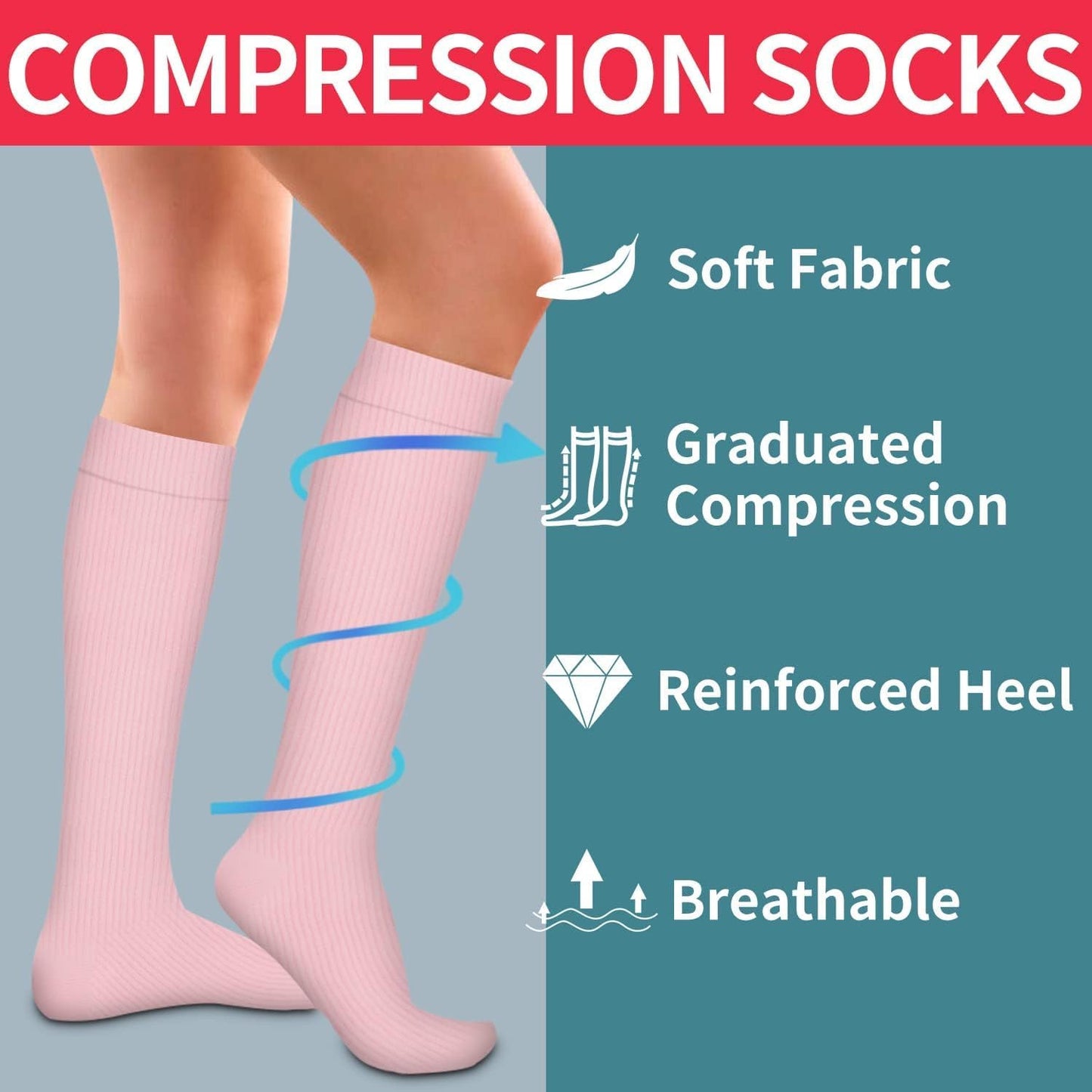 Petluno 4 Pairs Compression Socks For Women & Men - Best Circulation Support for Athletic Running, Cycling, Travel - Set-06 S-M