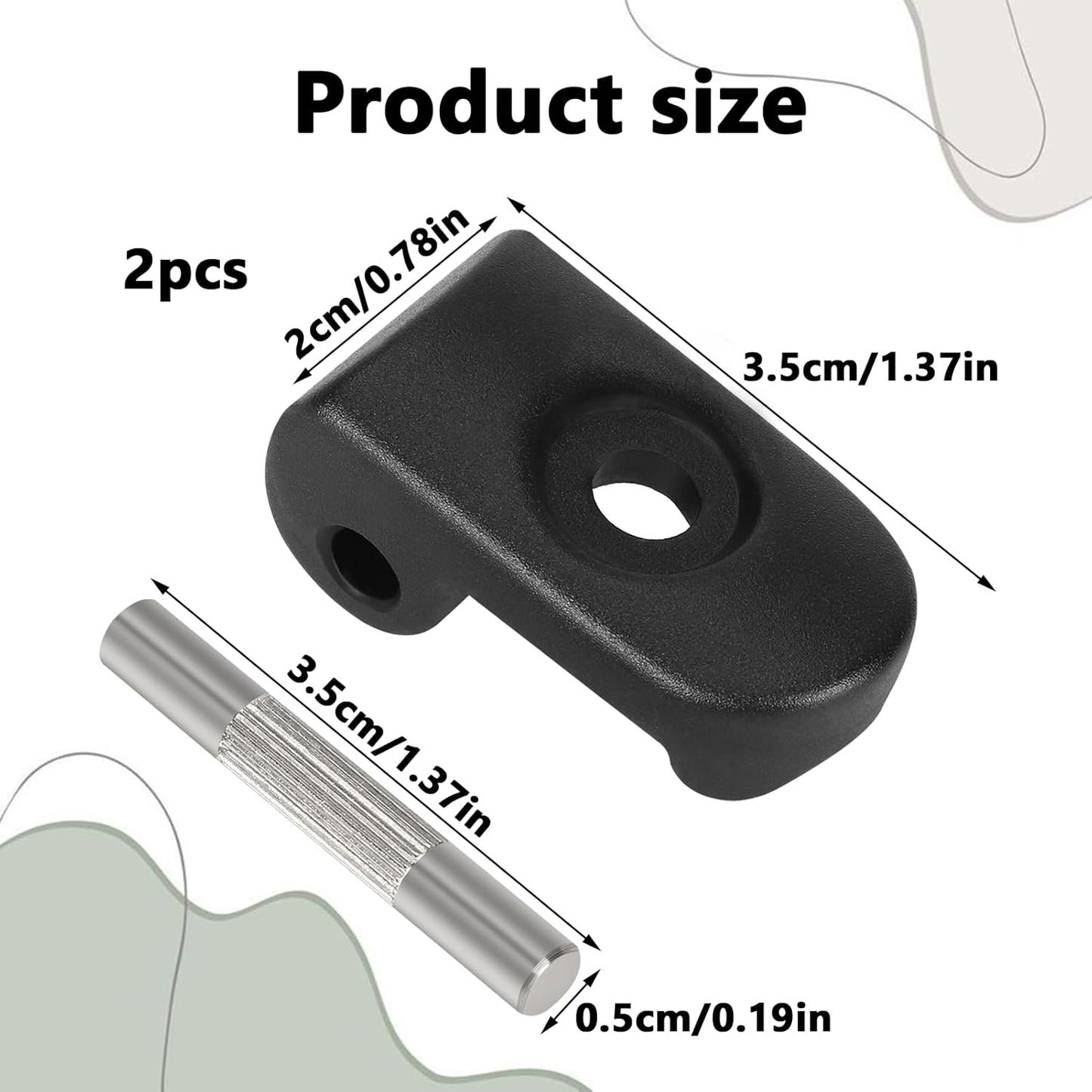 Folding hook lock with iron clasp, compatible with Xiao-Mi M365, reinforced hinge for aluminium folding electric scooters.