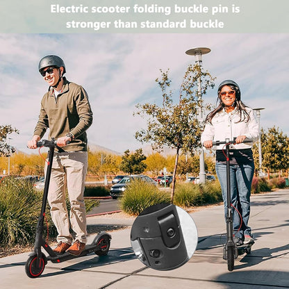Folding hook lock with iron clasp, compatible with Xiao-Mi M365, reinforced hinge for aluminium folding electric scooters.