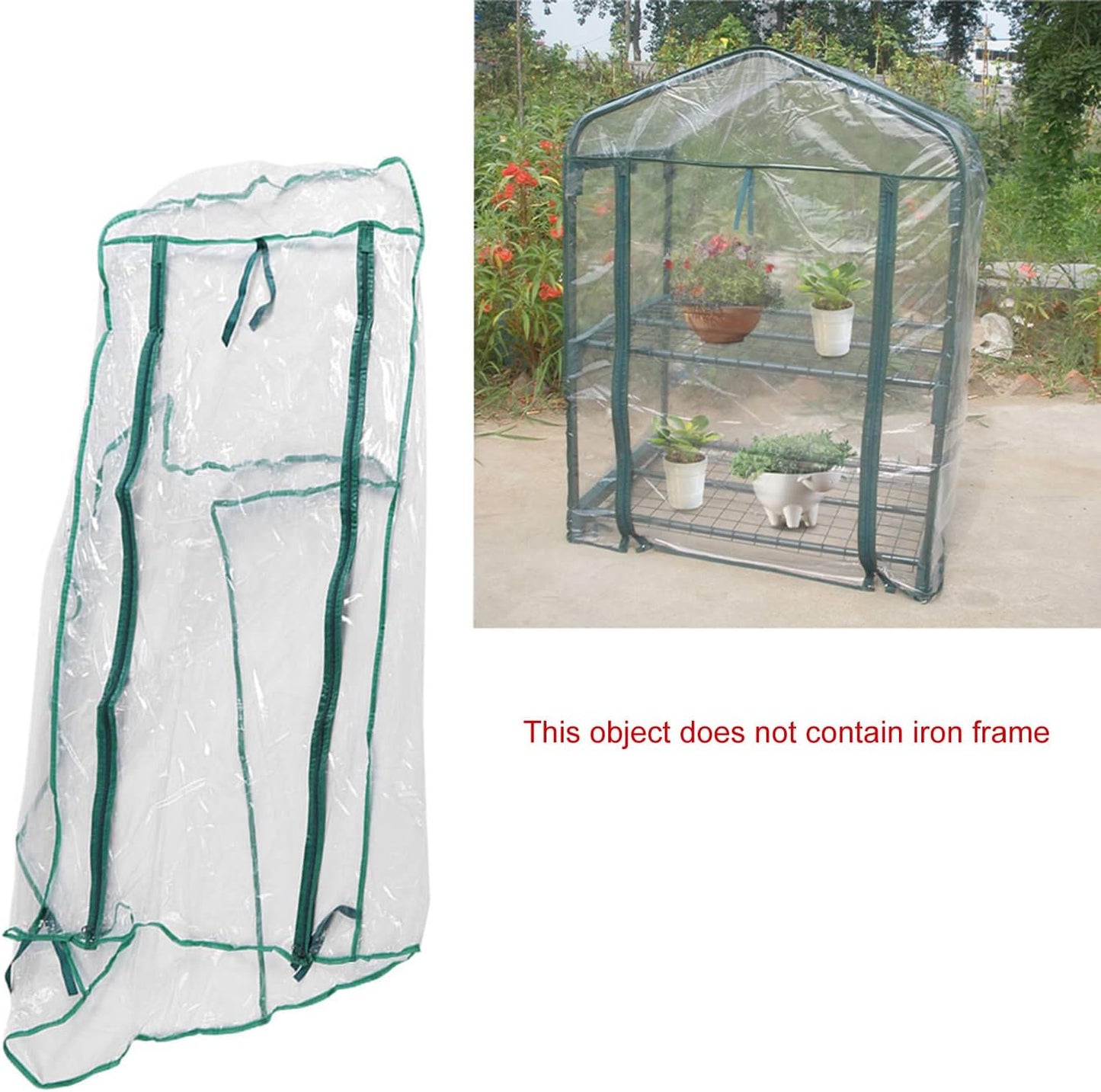 Mini Kas Small for Plants Outdoor Indoor, Portable Grow Tent with Zip Openings Flower House Gardening Backyard