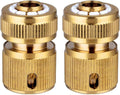 CT 2 st Brass Hose Connector Hose End Quick Coupling 1/2" Hose Pipe for Gardening, Watering, Car Washing