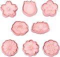 Set of 8 cookie cutters for kids, 3D cookie cutter, flower shape, cookie shape, DIY, baking cakes, tool, fondant, cake, baking