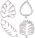 Set of 4 cutters, cookie cutters, leaf cutters, tropical leaves, plastic cake decoration for DIY cookies, fondant, cupcakes, cake