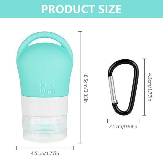 Petluno Travel Bottles, set of 4, 38 ml, refillable, toiletries, travel set, travel size, leak-proof silicone travel containers #5 4pk
