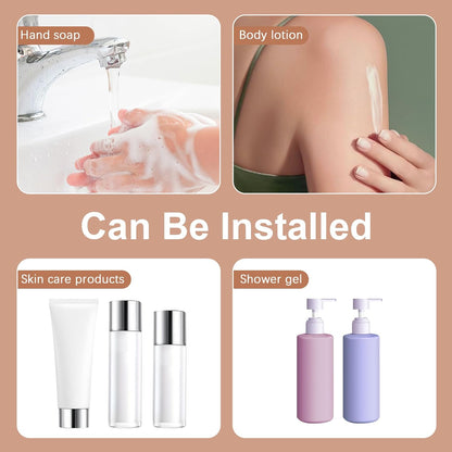 5-piece travel bottle set with flip-cap, 60 ml refillable plastic bottles, empty dispenser for shampoo, travel size, lotion, essential oils, makeup remover, transparent and leak-proof